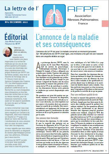 Lettre de l'AFPF N°6 décembre 2022
